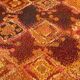 Large vintage shaggy carpet DESSO Menuette 200x300 cm orange & brown 1970