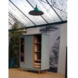 Vintage wardrobe with sliding doors