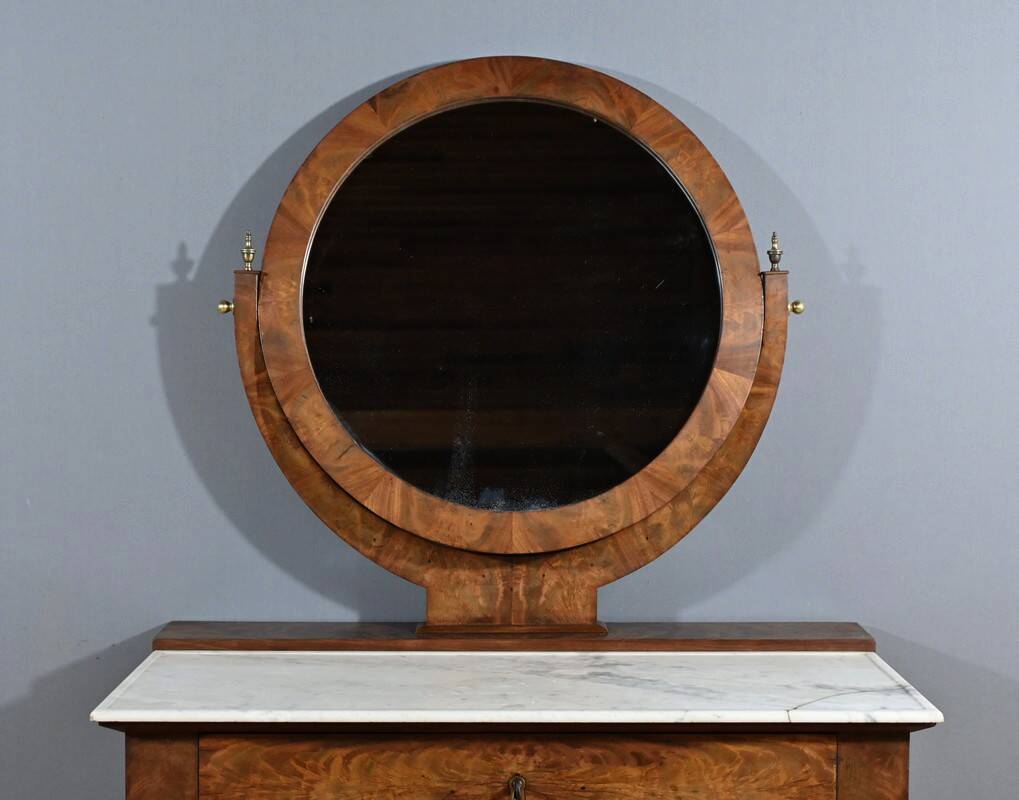 Coiffeuse en Ronce d’Acajou, époque Restauration – Début XIXe
