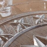 Presentation service 8 glasses and its Bohemian Cristal style dish