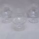 Set of six glasses engraved with crystal grape bunches