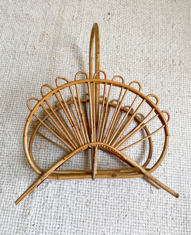 Rattan magazine holder
