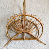 Rattan magazine holder