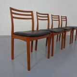 Danish Teak Dining Chairs, 1960s, Set of 4