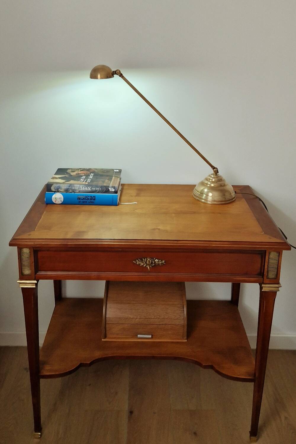 80s brass desk lamp