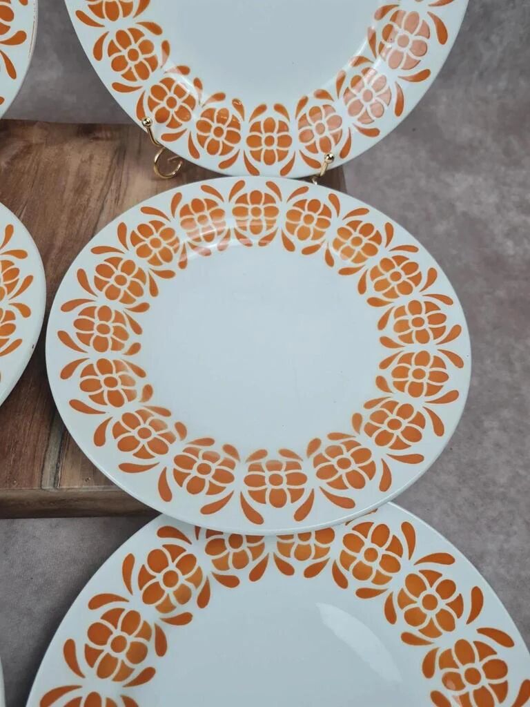 Set of 6 semi-deep plates Sarreguemines