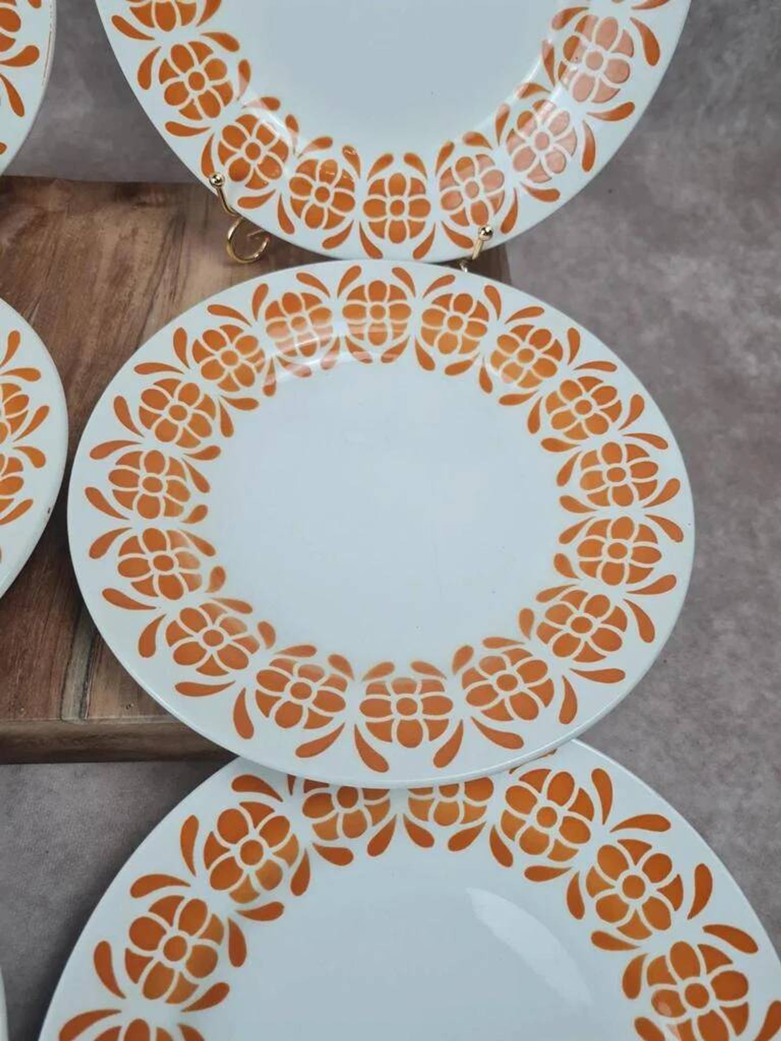 Set of 6 semi-deep plates Sarreguemines