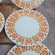 Set of 6 semi-deep plates Sarreguemines