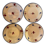 Set of 4 dessert plates Digoin Sarreguemines old