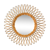 Sun wicker mirror