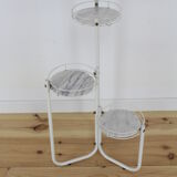 Door plant in white metal and marble