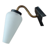 Brass and opaline wall lamp 1950