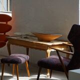 Modern Danish coffee table/console in oak with tiled top, Frits Henningsen, 1950s.