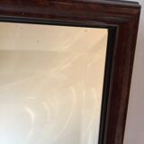 Vertical mirror in walnut 35x125cm