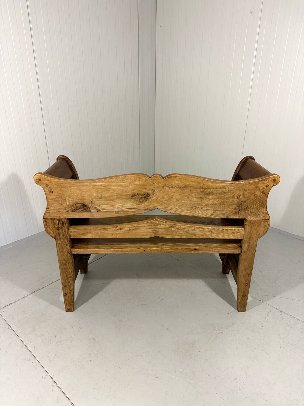 Antique oak bench in Biedemeier style 1860-1900