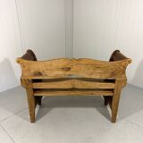 Antique oak bench in Biedemeier style 1860-1900