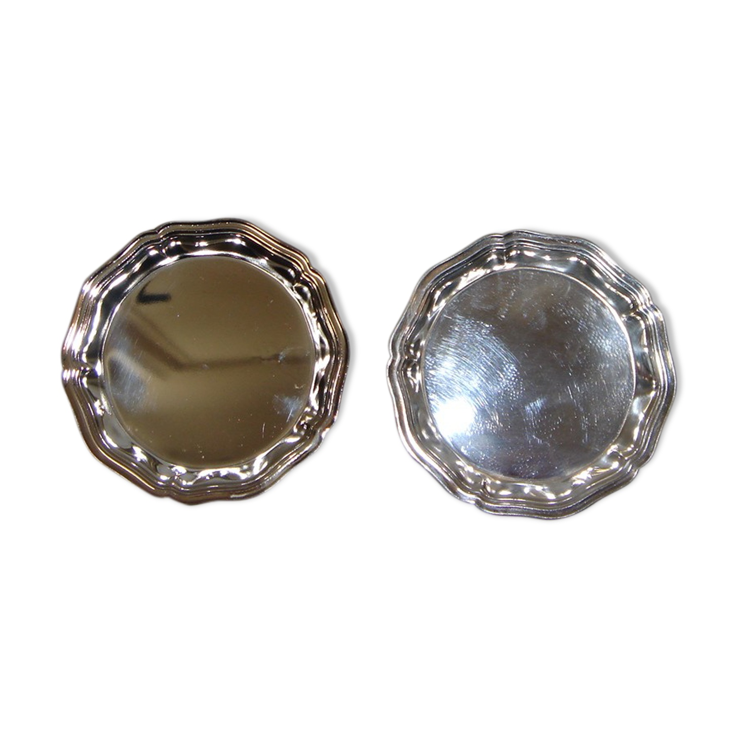 Glass mats Christofle silver metal