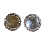 Glass mats Christofle silver metal