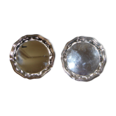 Glass mats Christofle silver metal