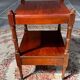 Antique mahogany rolling trolley