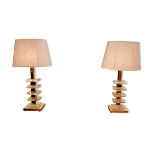 paire de lampes Arlequin - verre