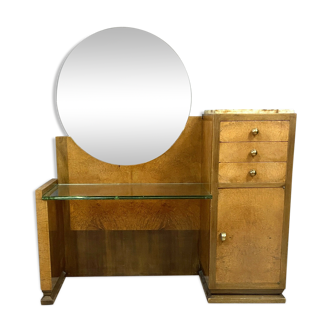 Chest of drawers psyche Art Deco era in Magnifying glass of Amboine around 1920 (private collection Family Adbon in Lyon)