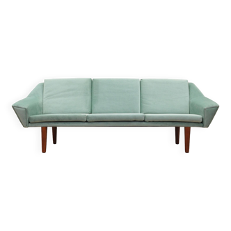 Mint velour sofa, Danish design, 1980s, production: Denmark