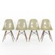 Grey Yellow Set (4) Vitra Vintage Original Eames DSW Side Shell Chairs