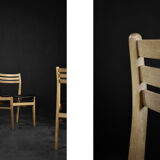 Chaises de salle à manger vintage en chêne moderne scandinave du milieu du siècle de Sax Møbelfabrik, années 1960, ensemble de 4