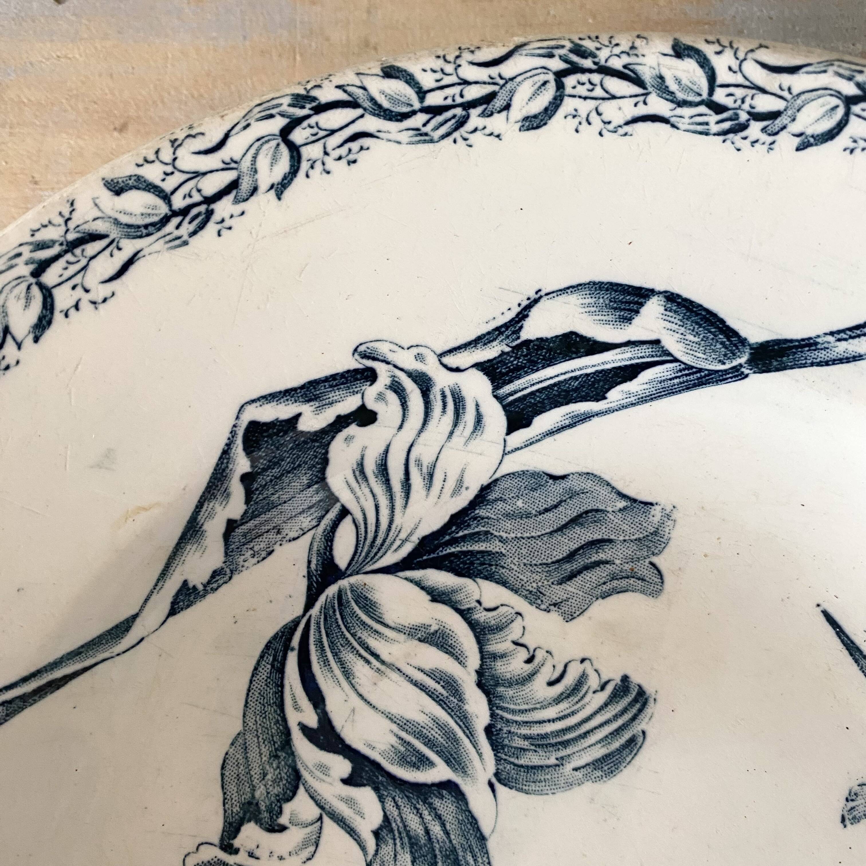 Luneville Tulips ironstone soup plates