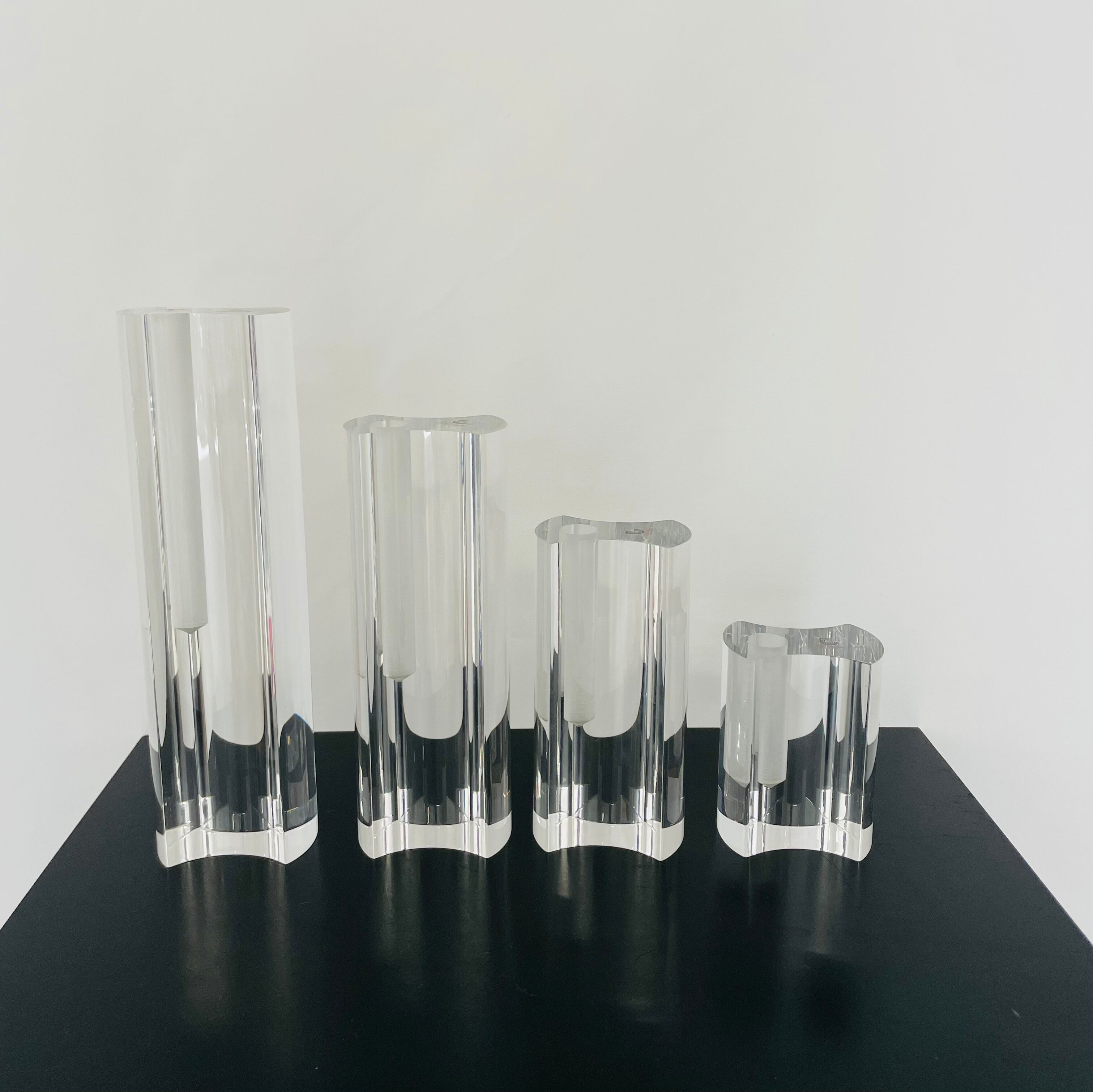 Complete set of 4 Luigi Massoni soliflore vases