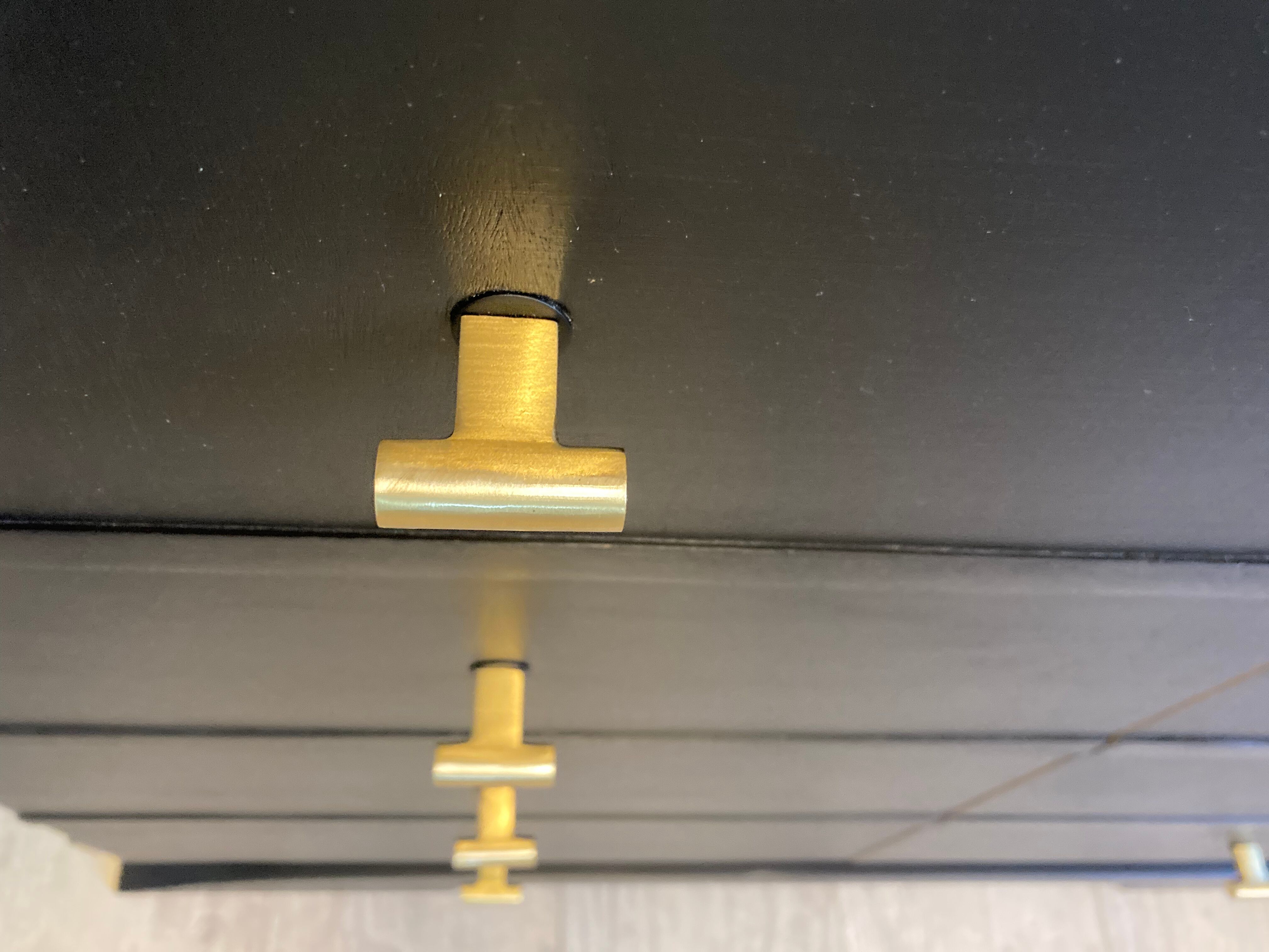 Chest of drawers restyled in black