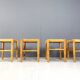 Vintage wicker stools - set of 4, 1960s