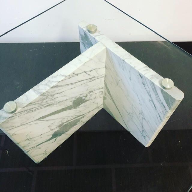 Carrara marble coffee table,