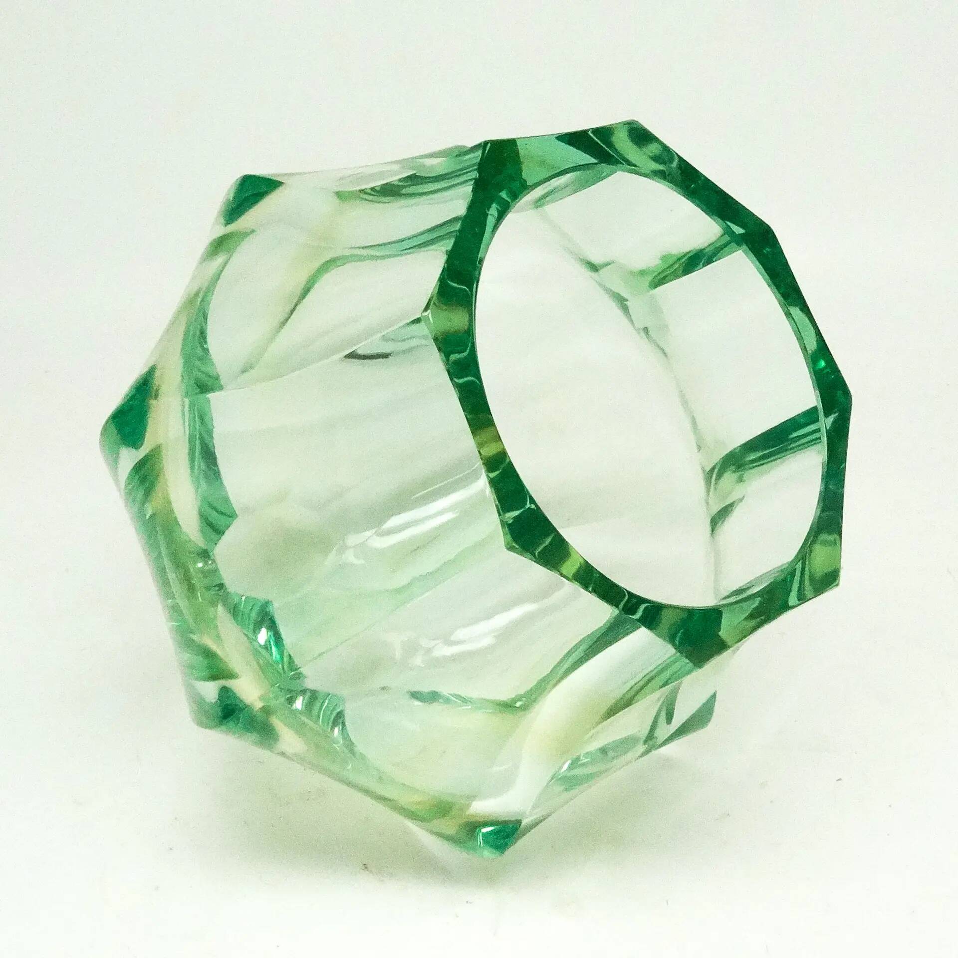 Art Deco vase, crystal, Moser, Czechoslovakia, 1930s