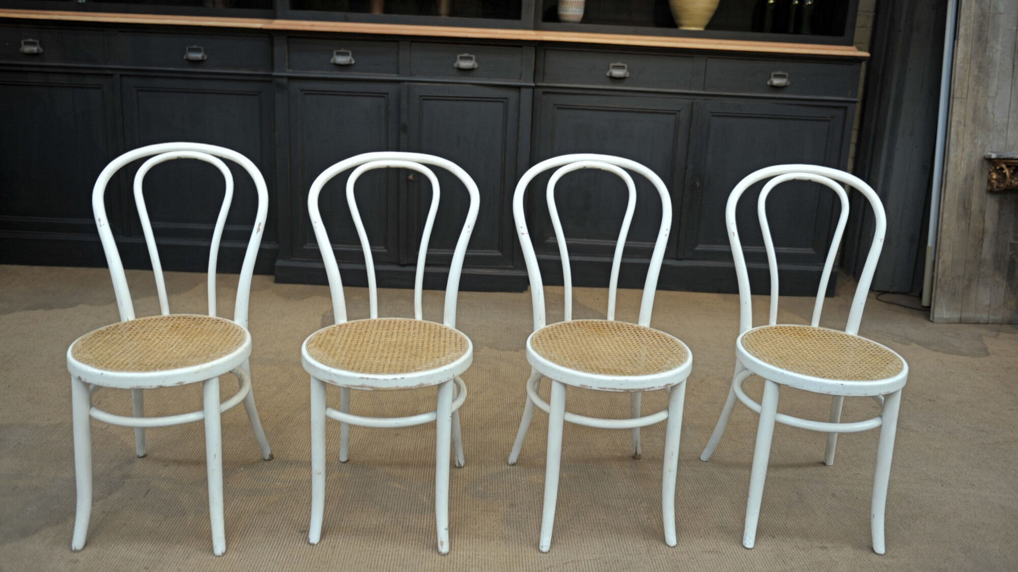 Set of 4 old cannes chairs, 1950s