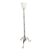 Lampadaire bronze et verre