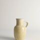 Mid-Century Modern Grey & Yellow Stoneware Vase with Handle by Strehla, Germany