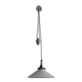 Suspension en porcelaine et en verre Art Déco