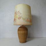 Rattan lamp and silk paint