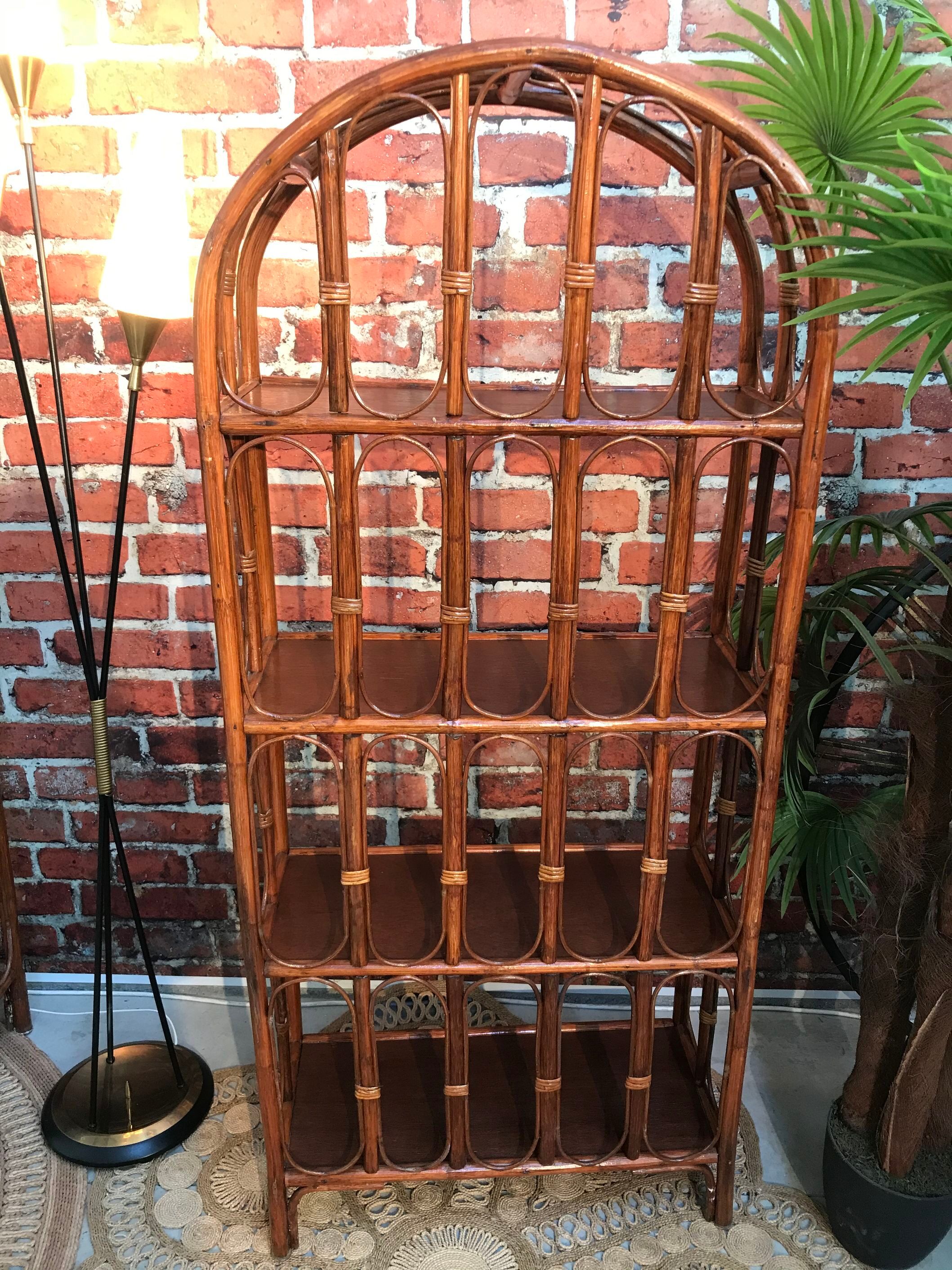 Rattan shelf
