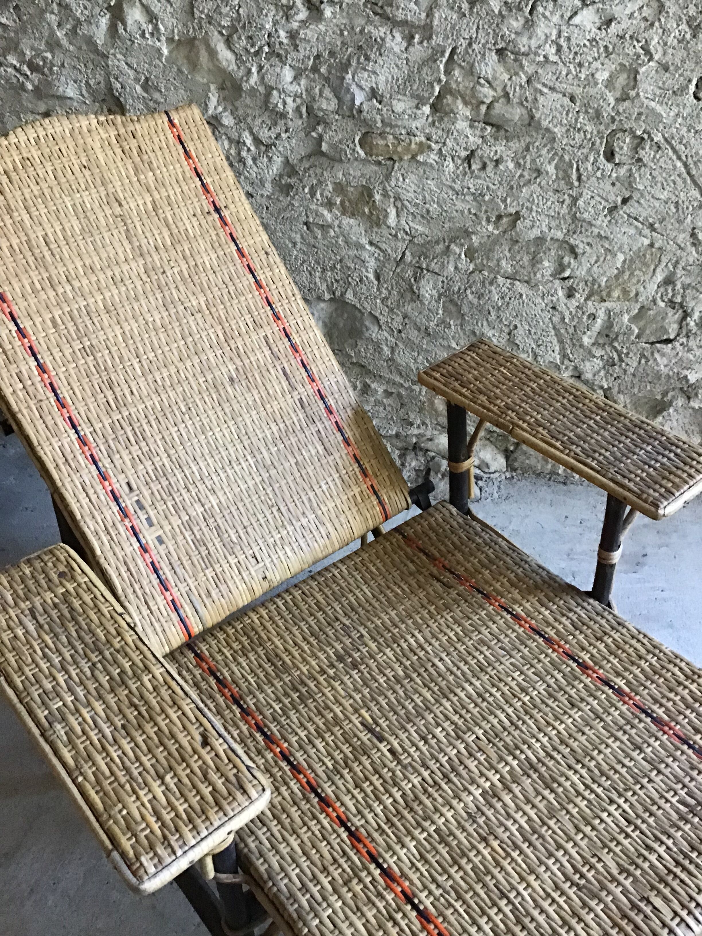 Antique chaise longue