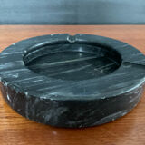 Vintage black marble ashtray and catchall.