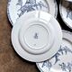 6 flat plates Clairefontaine - Léon Graves in ironstone, "Chardonnerets" service from the late 19th century.