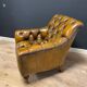 Set of 2 leather club chairs