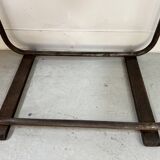 Designer desk in tube and wooden top, 20th century