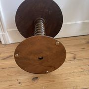 Turned wooden side table