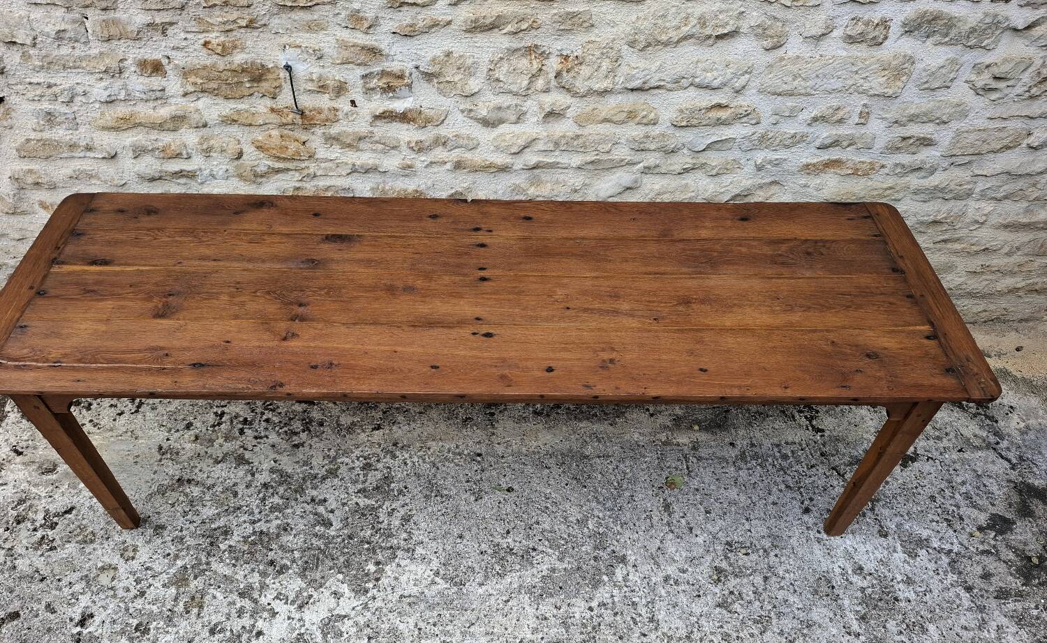 Table de ferme en chêne massif