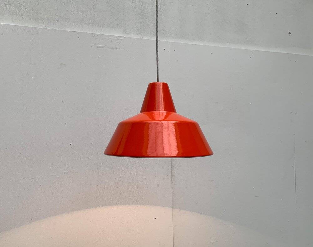Suspensions Mid-Century danoise Emaille Amatur de Louis Poulsen, années 1960, lot de 3