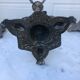 4 identical old brass candlesticks